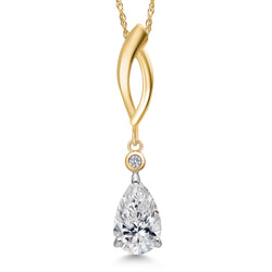 Pendant in 925 Sterling Silver and 10K Yellow Gold