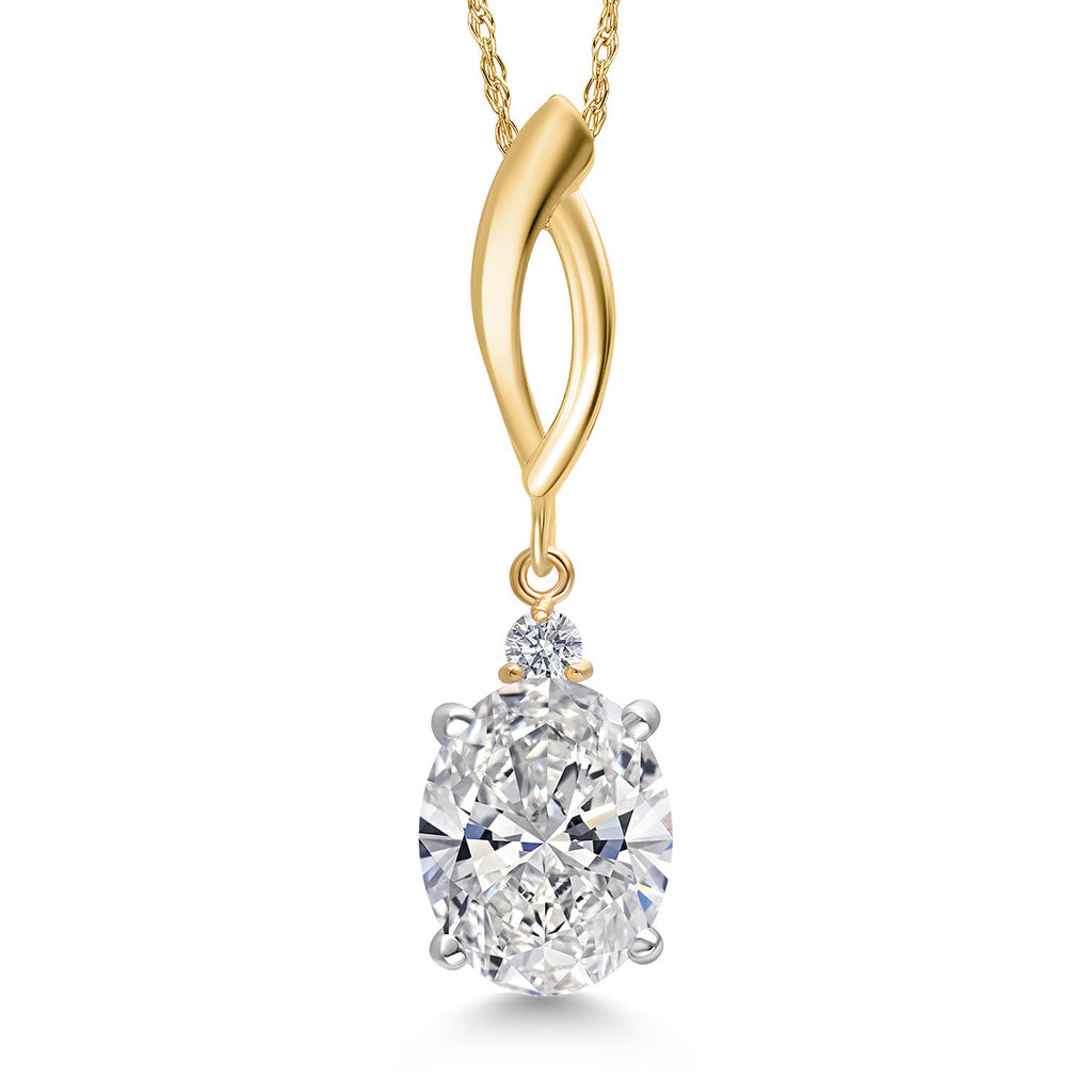 Pendant in 925 Sterling Silver and 10K Yellow Gold
