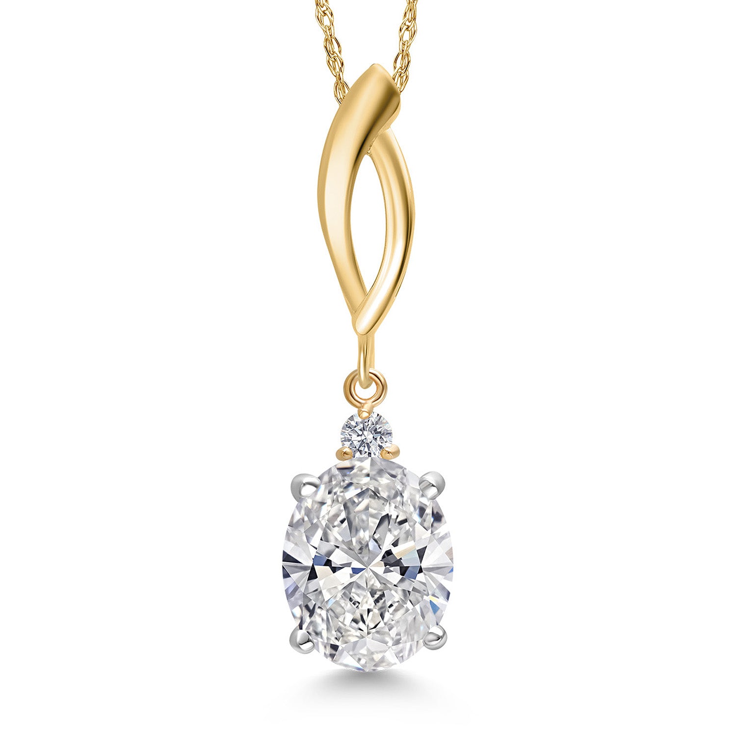Pendant in 925 Sterling Silver and 10K Yellow Gold
