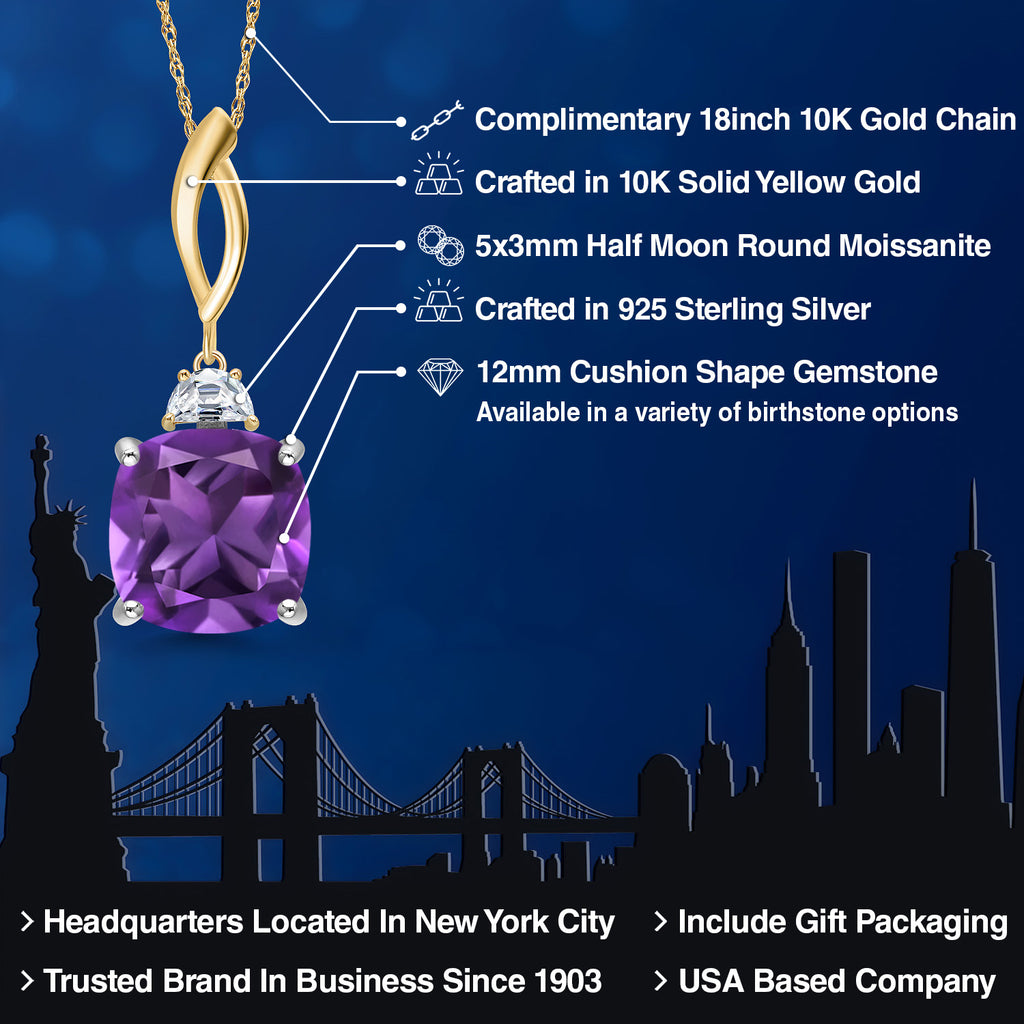 Pendant in 925 Sterling Silver and 10K Yellow Gold