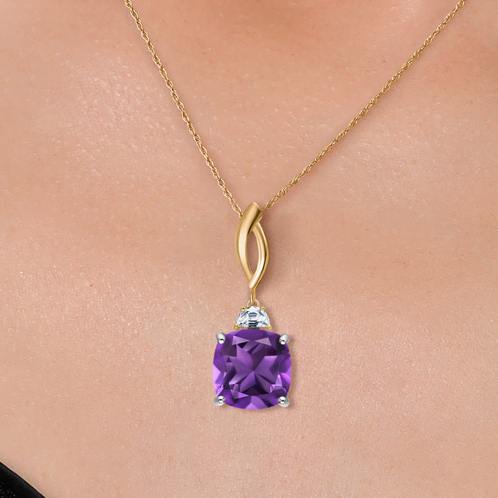 Pendant in 925 Sterling Silver and 10K Yellow Gold