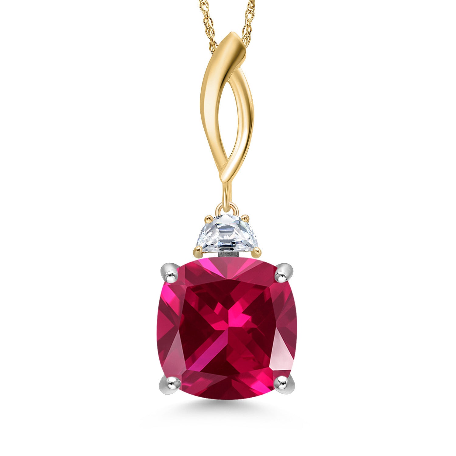 Pendant in 925 Sterling Silver and 10K Yellow Gold
