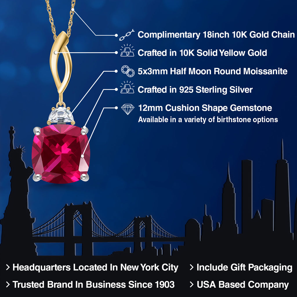 Pendant in 925 Sterling Silver and 10K Yellow Gold