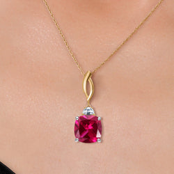 Pendant in 925 Sterling Silver and 10K Yellow Gold