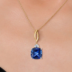 Pendant in 925 Sterling Silver and 10K Yellow Gold
