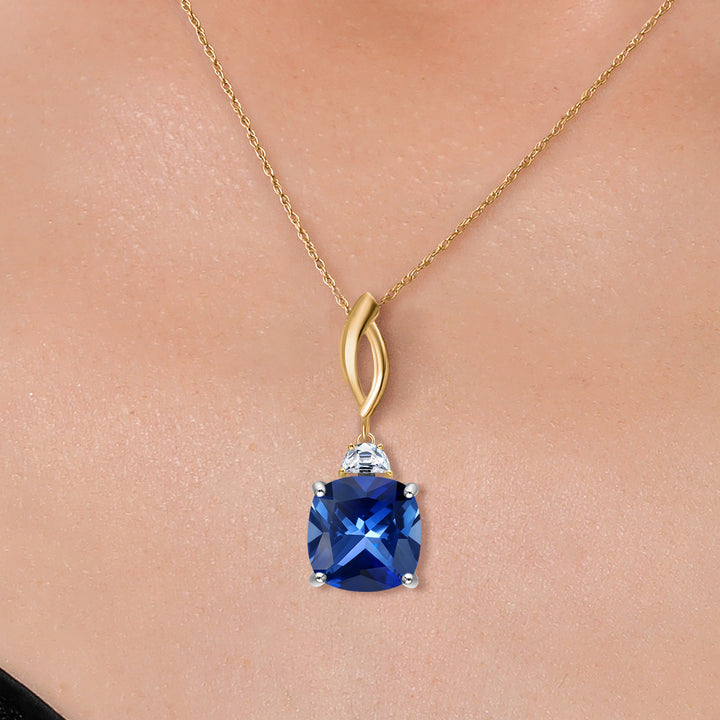 Pendant in 925 Sterling Silver and 10K Yellow Gold