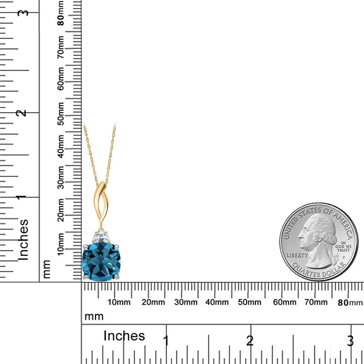 Pendant in 925 Sterling Silver and 10K Yellow Gold