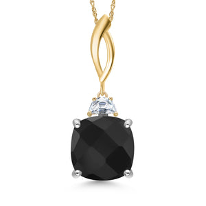 Pendant in 925 Sterling Silver and 10K Yellow Gold