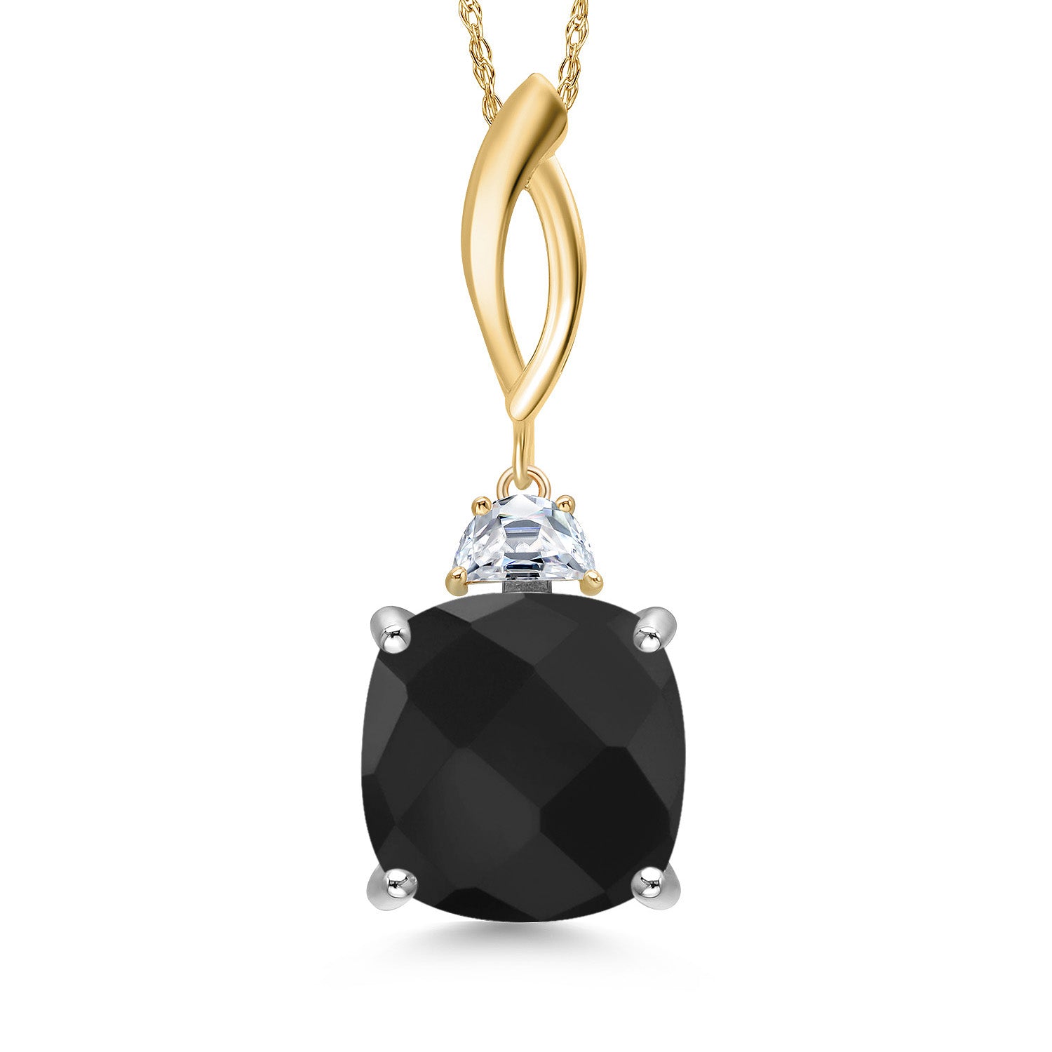 Pendant in 925 Sterling Silver and 10K Yellow Gold
