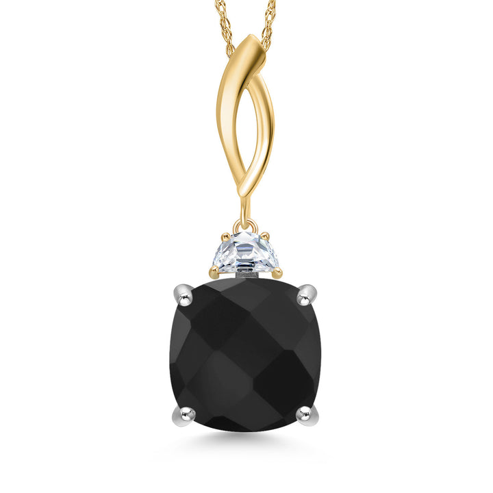Pendant in 925 Sterling Silver and 10K Yellow Gold