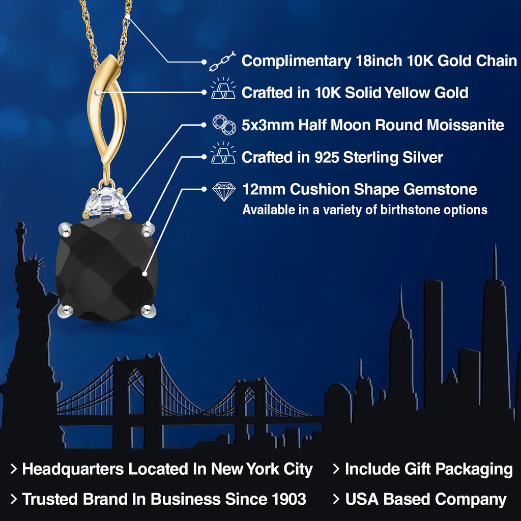 Pendant in 925 Sterling Silver and 10K Yellow Gold