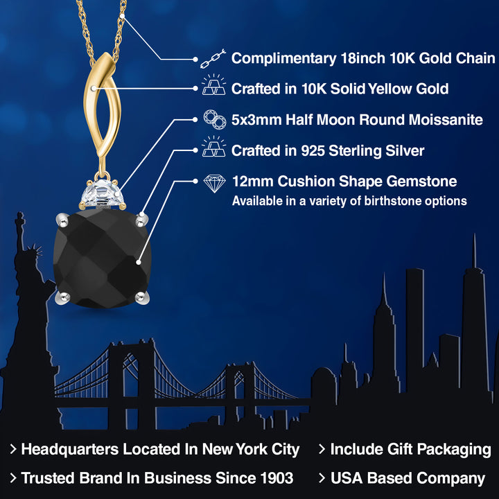 Pendant in 925 Sterling Silver and 10K Yellow Gold