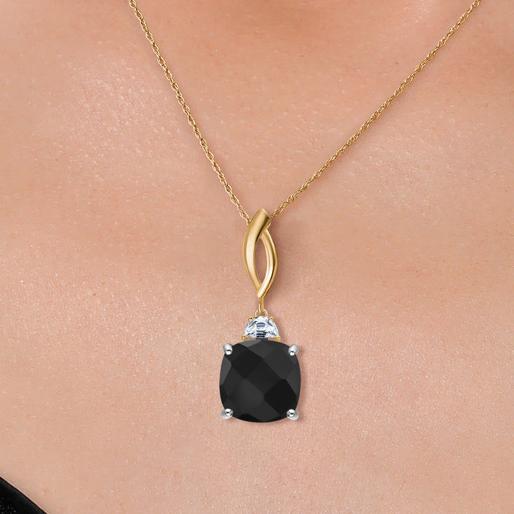 Pendant in 925 Sterling Silver and 10K Yellow Gold