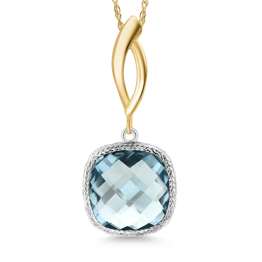 Pendant in 925 Sterling Silver and 10K Yellow Gold