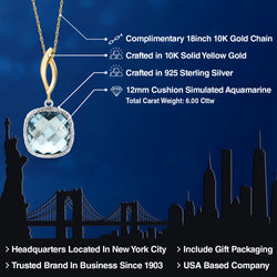 Pendant in 925 Sterling Silver and 10K Yellow Gold