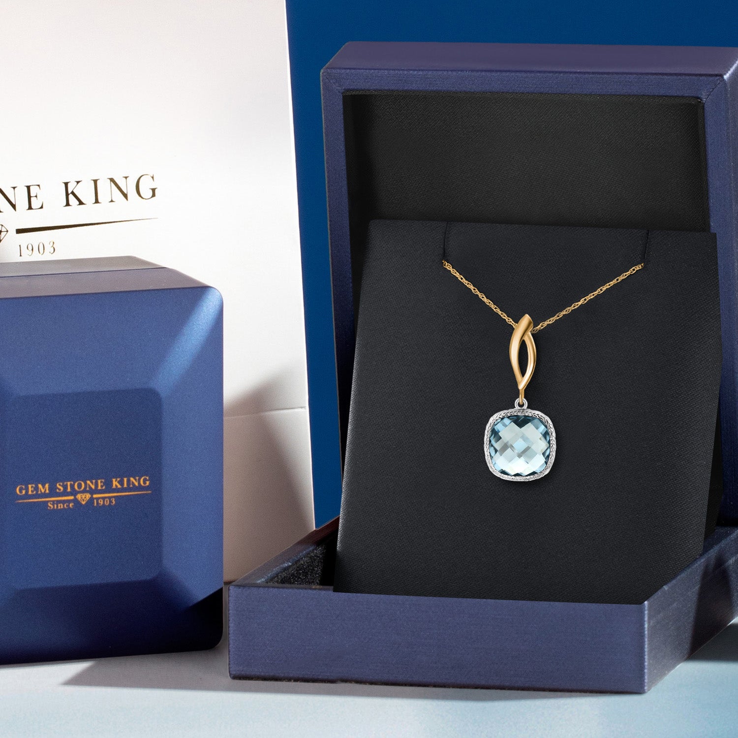 Pendant in 925 Sterling Silver and 10K Yellow Gold