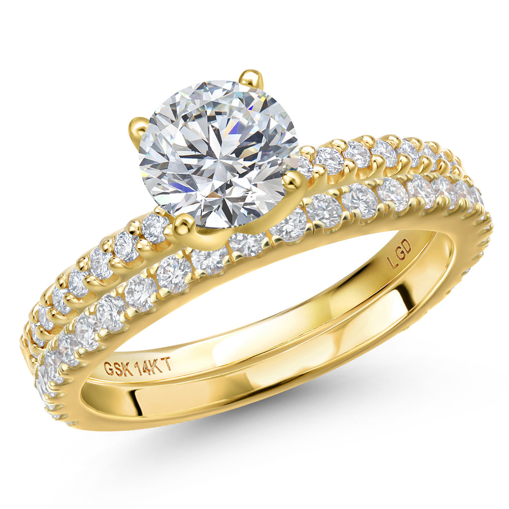 Round Cut_Center 1.5ct_6_Ring in 14K Yellow Gold
