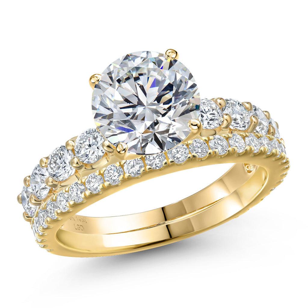 Center 3ct_5_Ring in 14K Yellow Gold