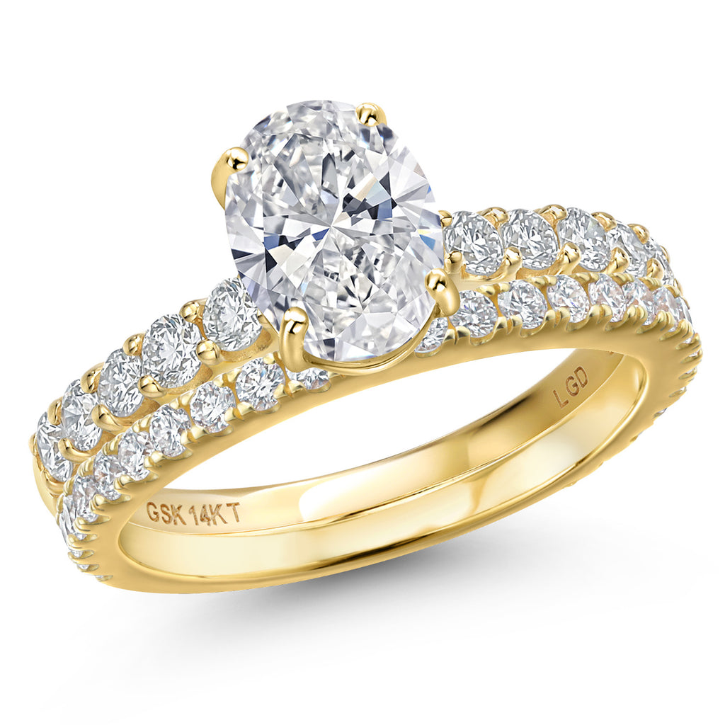 Oval Cut_Center 1.5ct_6_Ring in 14K Yellow Gold