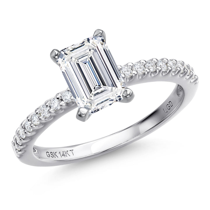 Emerald Cut_Center 1.50ct_5_Ring in 14K White Gold