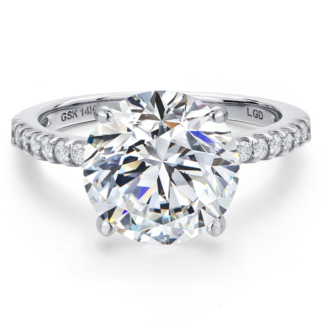 D - E_7_Ring in 14K White Gold