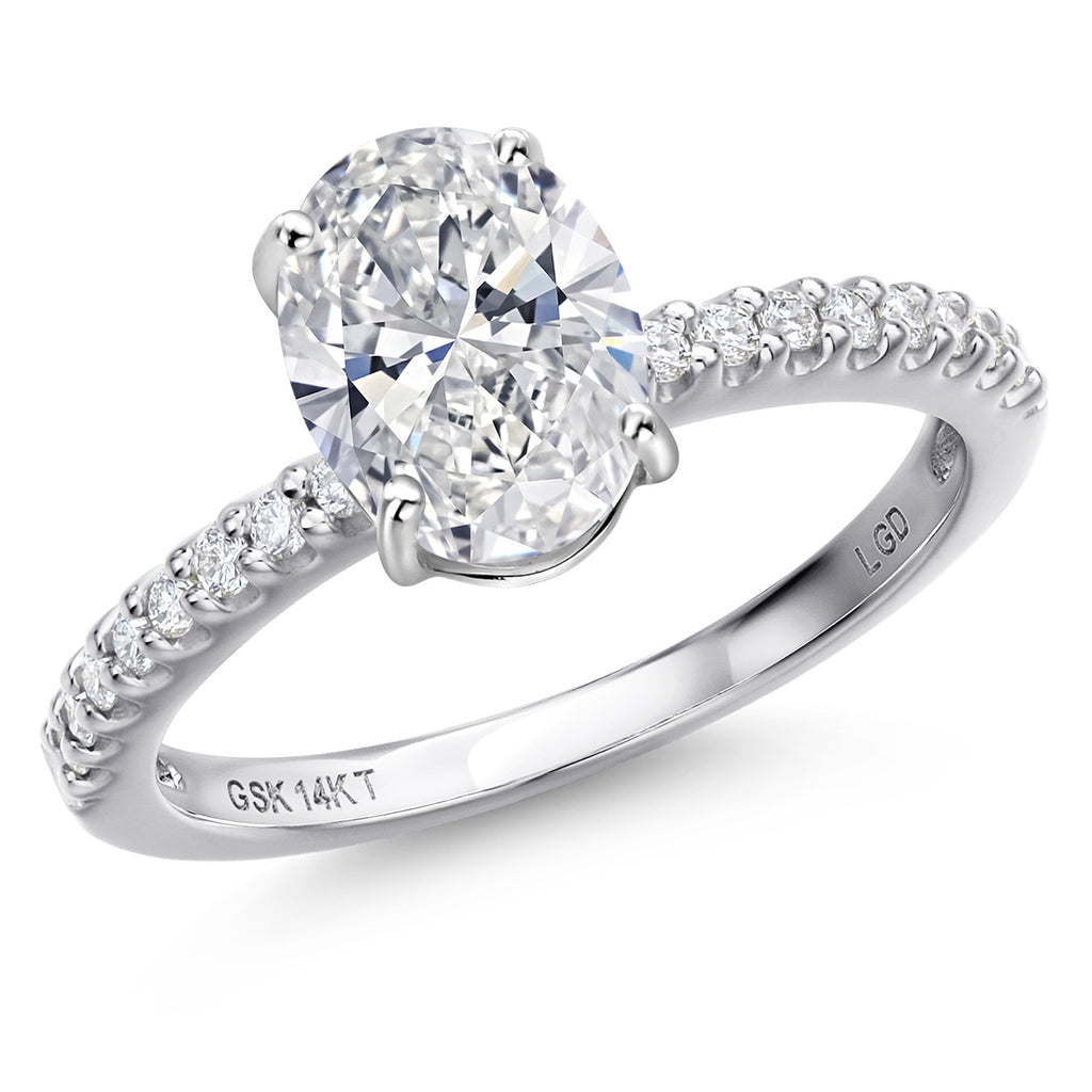 Oval Cut_Center 1.50ct_5_Ring in 14K White Gold