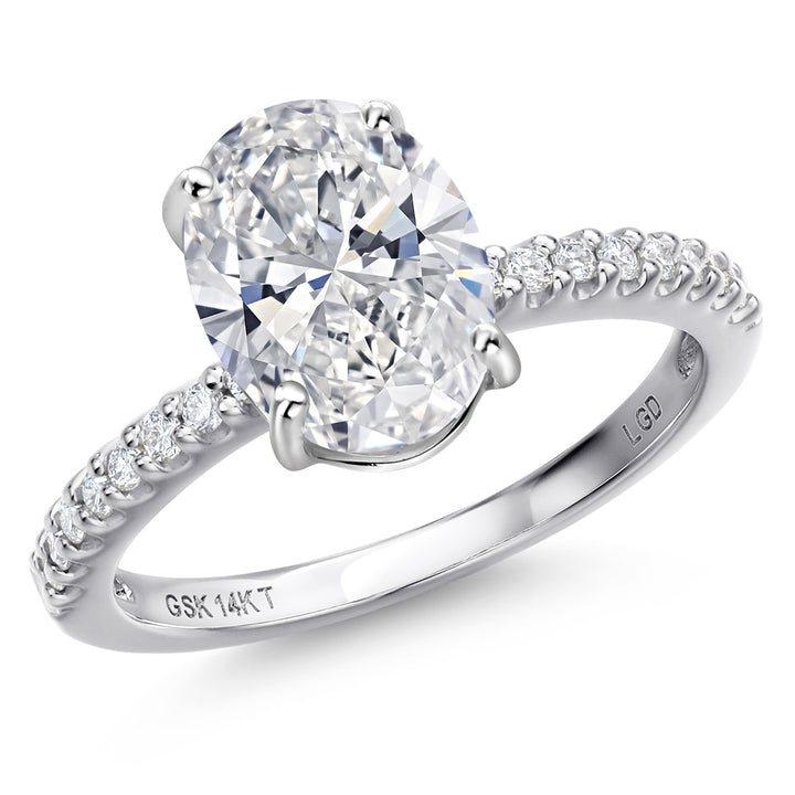 Oval Cut_Center 2.00ct_5_Ring in 14K White Gold