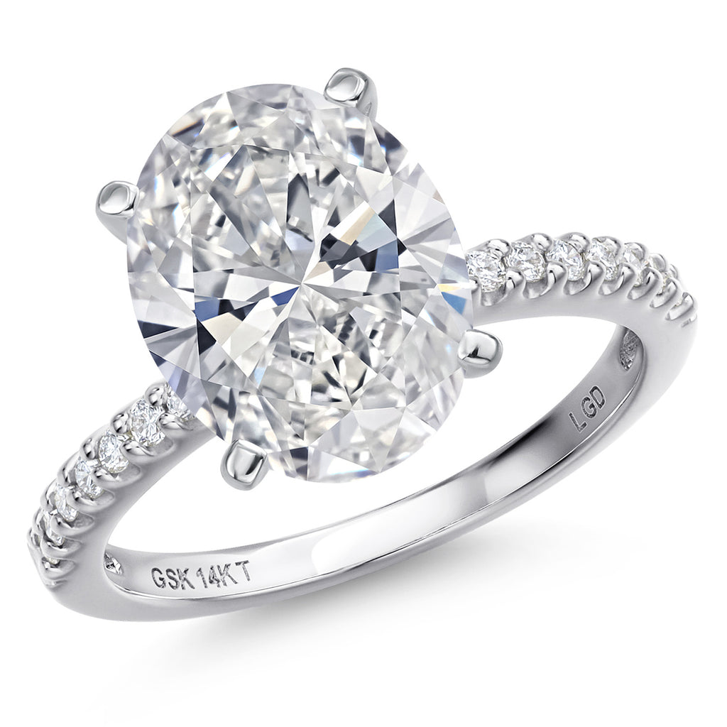 Oval Cut_Center 4.00ct_9_Ring in 14K White Gold