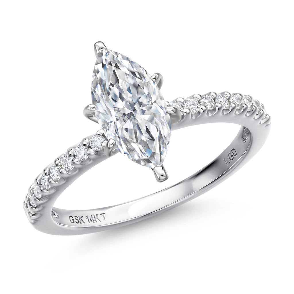 Marquise Cut_Center 1.00ct_6_Ring in 14K White Gold
