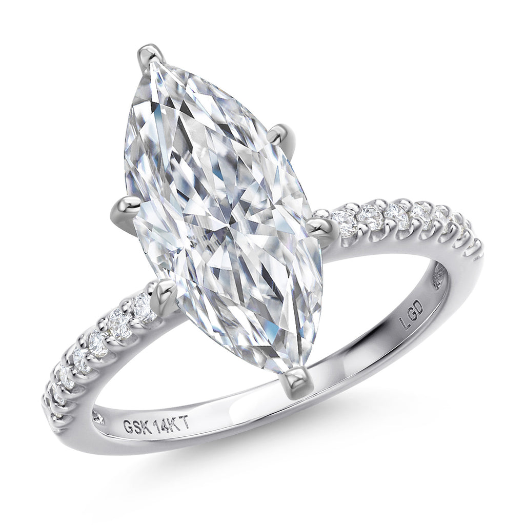 Marquise Cut_Center 3.00ct_6_Ring in 14K White Gold