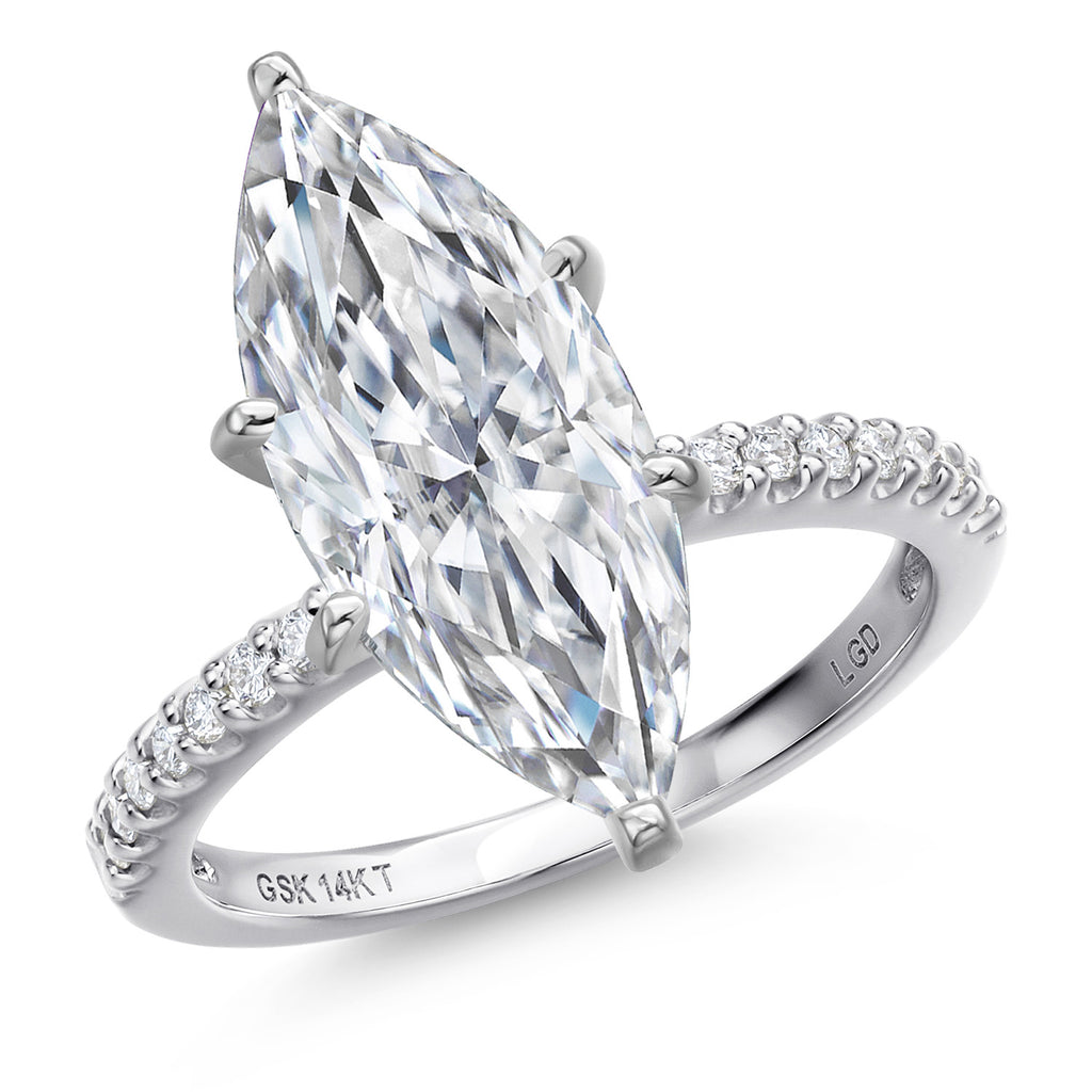 Marquise Cut_Center 4.00ct_7_Ring in 14K White Gold