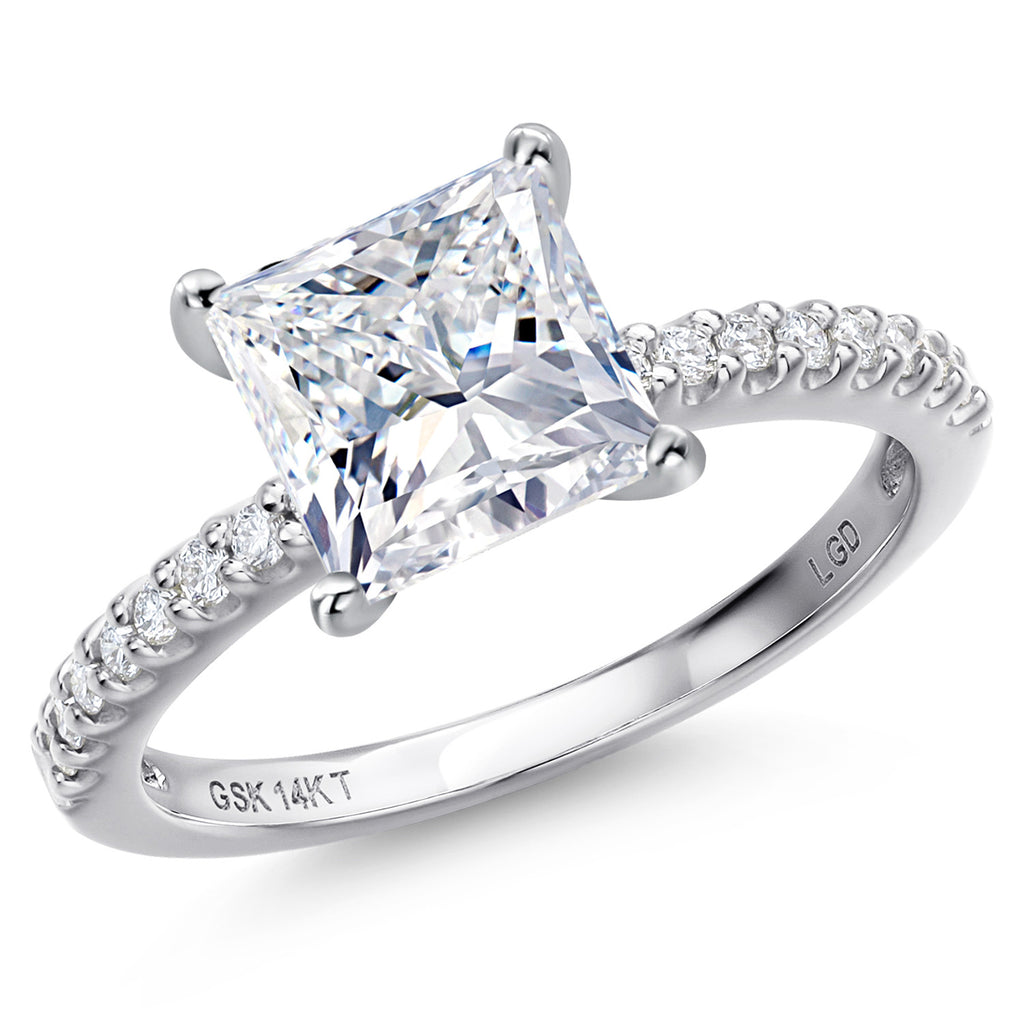 Princess Cut_Center 2.00ct_9_Ring in 14K White Gold