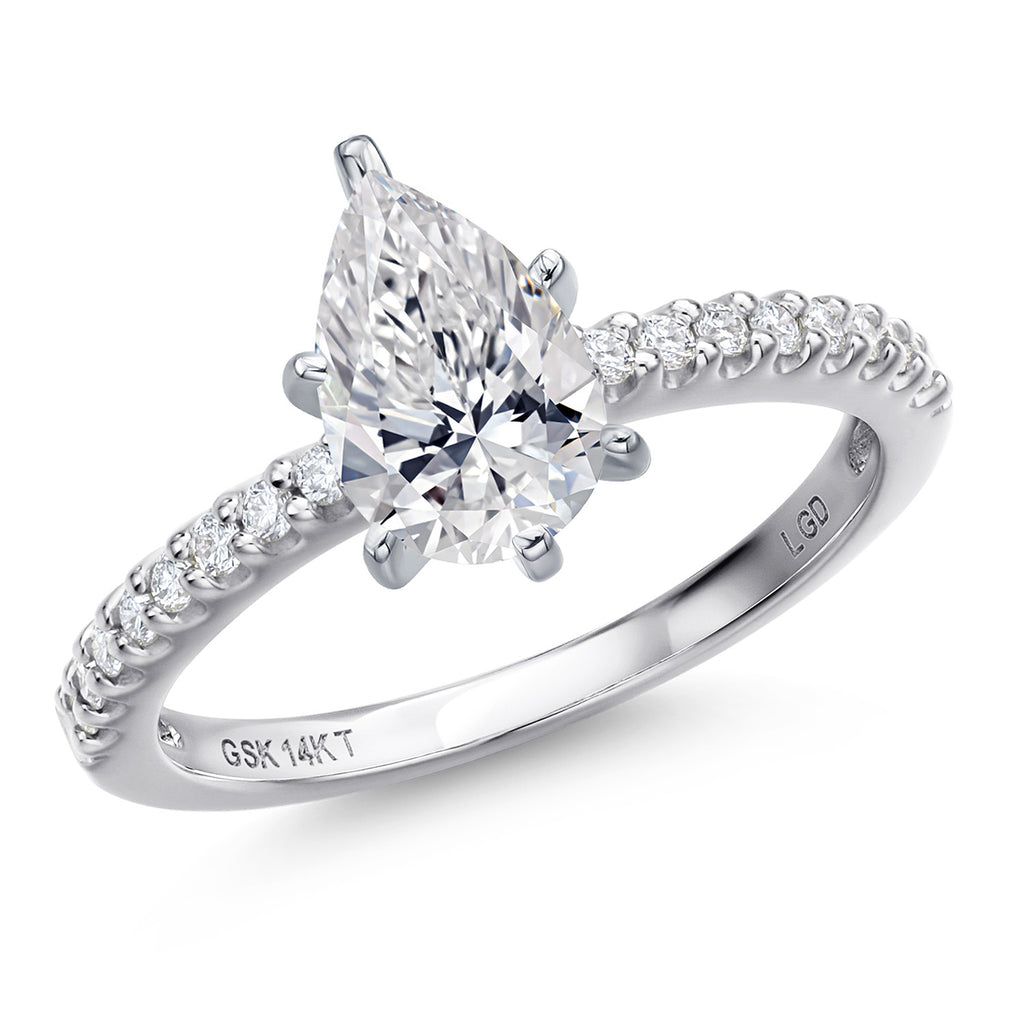 Pear Shape_Center 1.00ct_7_Ring in 14K White Gold