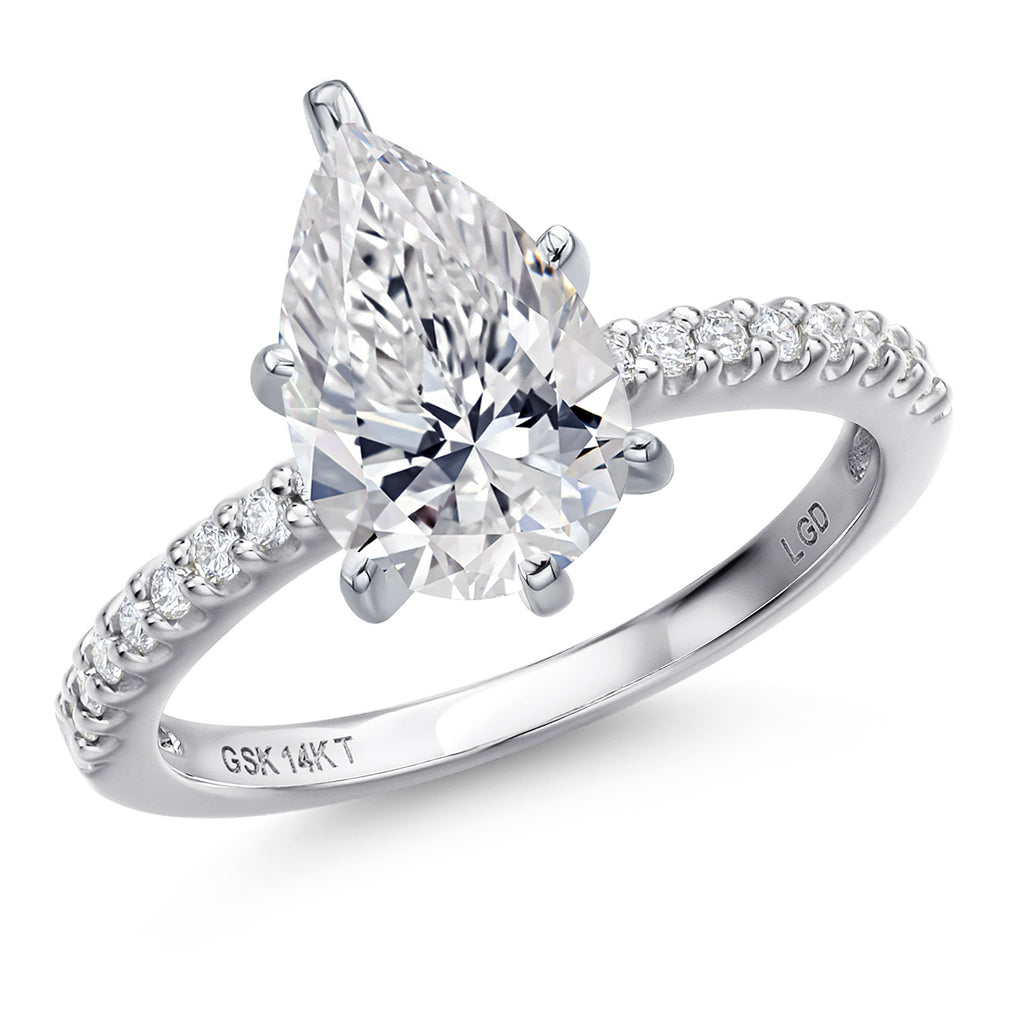 Pear Shape_Center 2.00ct_7_Ring in 14K White Gold