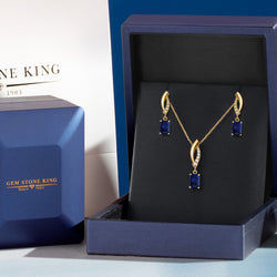 Pendant Earrings Set in 10K Yellow Gold