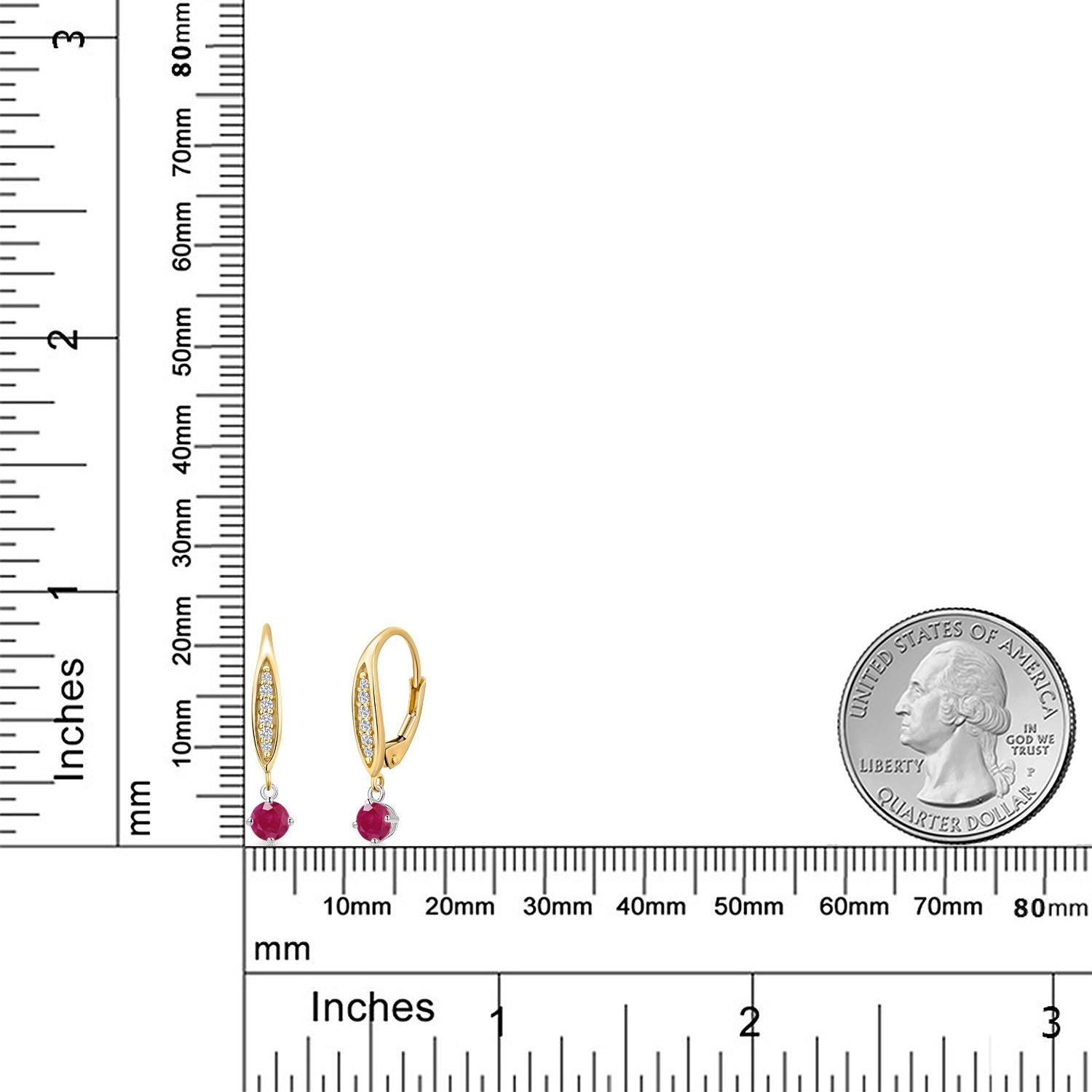 Earrings in 925 Sterling Silver and 10K Yellow Gold