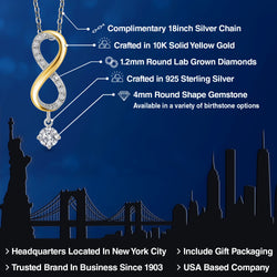 Pendant in 925 Sterling Silver and 10K Yellow Gold