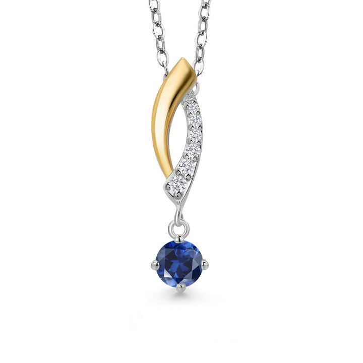 Pendant in 925 Sterling Silver and 10K Yellow Gold