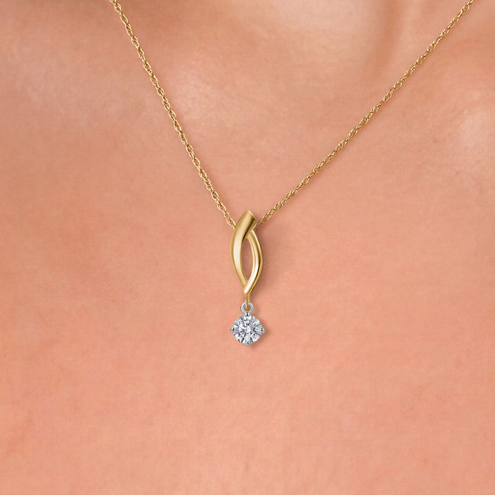 Pendant in 925 Sterling Silver and 10K Yellow Gold