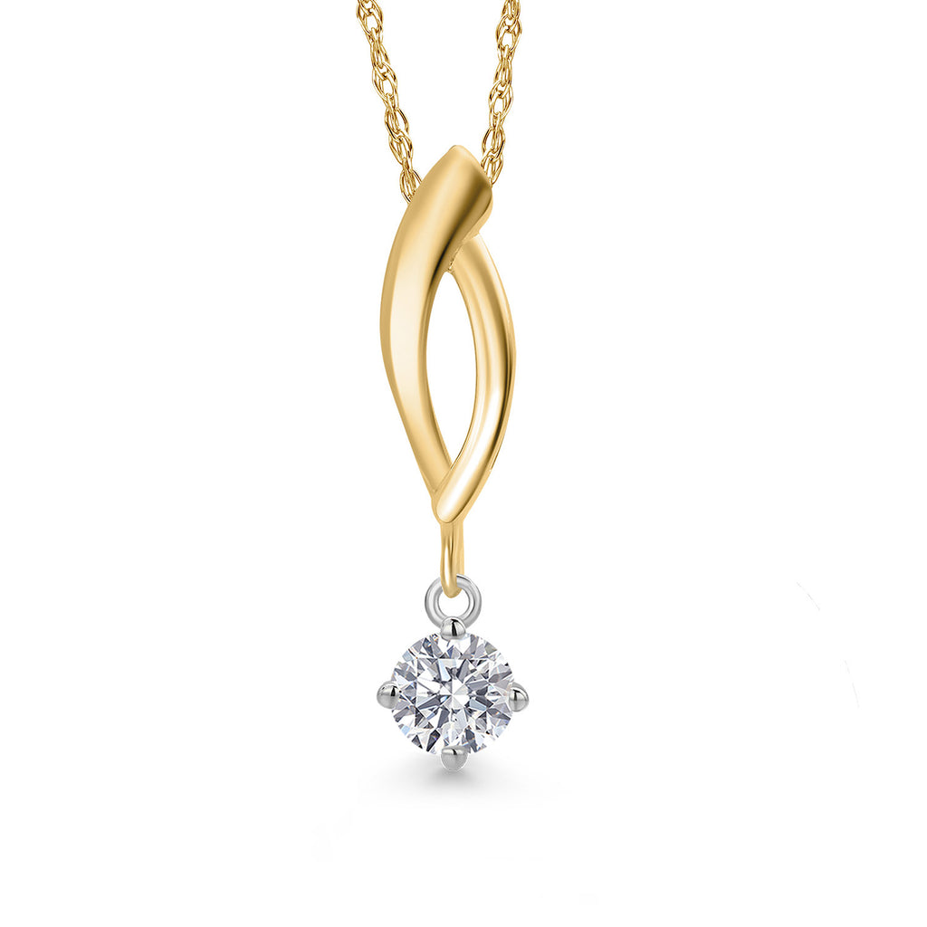 Pendant in 925 Sterling Silver and 10K Yellow Gold