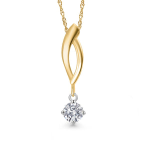 Pendant in 925 Sterling Silver and 10K Yellow Gold