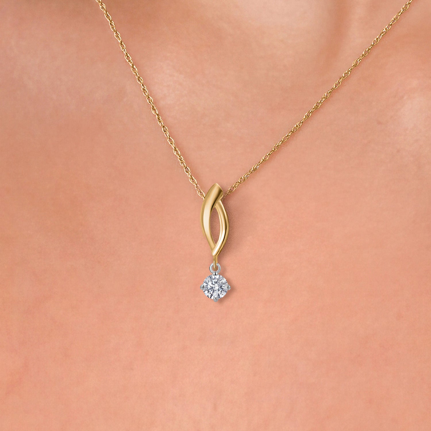 Pendant in 925 Sterling Silver and 10K Yellow Gold