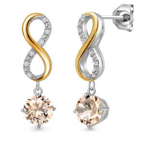 Earrings in 925 Sterling Silver and 10K Yellow Gold