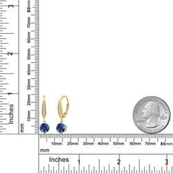 Earrings in 925 Sterling Silver and 10K Yellow Gold