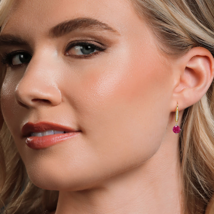 Earrings in 925 Sterling Silver and 10K Yellow Gold