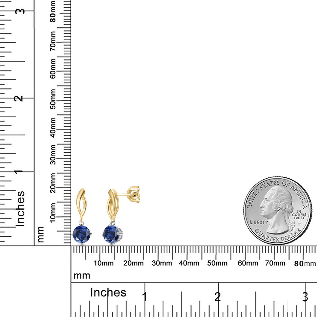Earrings in 925 Sterling Silver and 10K Yellow Gold