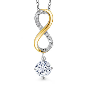 Pendant in 925 Sterling Silver and 10K Yellow Gold