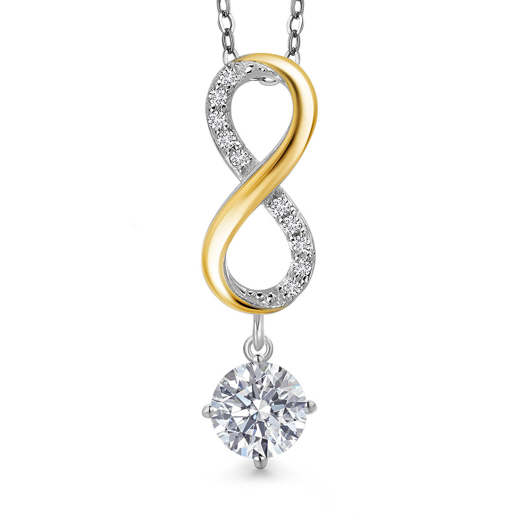 Pendant in 925 Sterling Silver and 10K Yellow Gold