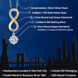 Pendant in 925 Sterling Silver and 10K Yellow Gold