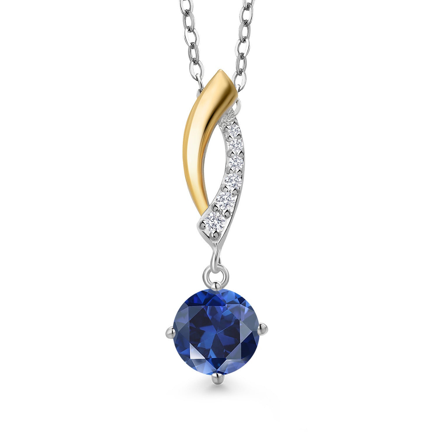 Pendant in 925 Sterling Silver and 10K Yellow Gold